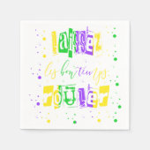 Laissez les bon temps rouler Typography Mardi Gras Servet (Voorkant)