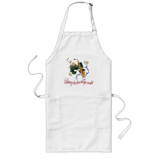 Laissez Les Bon Temps Roulet Apron Lang Schort (Voorkant)
