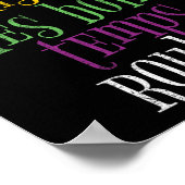 Laissez Les Bons Temps Mardi Gras Funny Poster (Hoek)