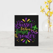 Laissez Les Bons Temps Rouler Mardi Gras 2026 Carn Kaart (Gele Bloem)