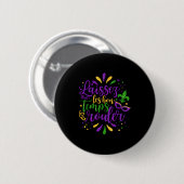 Laissez Les Bons Temps Rouler Mardi Gras 2026 Carn Ronde Button 5,7 Cm (Voorkant /achterkant)
