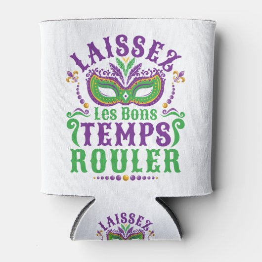 Laissez Les Bons Temps Rouler Mardi Gras Blikjeskoeler (Voorkant)