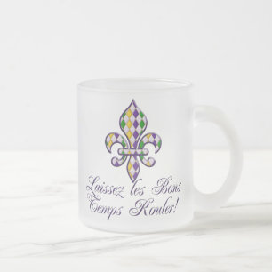 Laissez les Bons Temps Rouler Mardi Gras Fleur d2 Matglas Koffiemok
