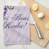 Laissez les Bons Temps Rouler Mardi Gras Fleur d2 Theedoek (Quarter Fold)