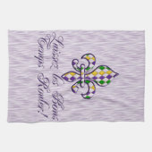 Laissez les Bons Temps Rouler Mardi Gras Fleur d2 Theedoek (Horizontaal)