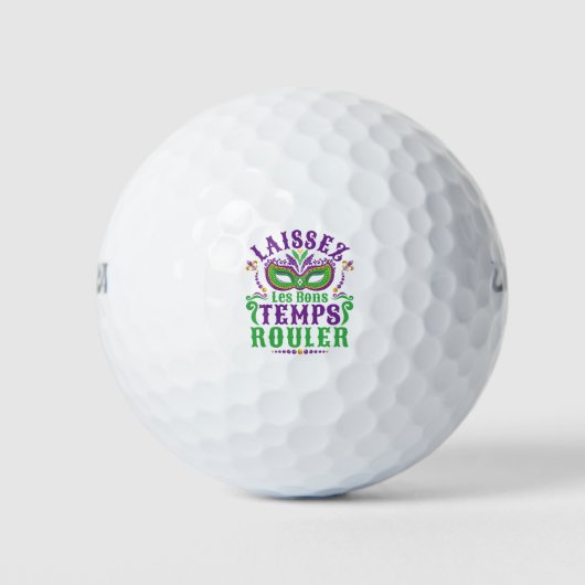 Laissez Les Bons Temps Rouler Mardi Gras Golfballen (Voorkant)