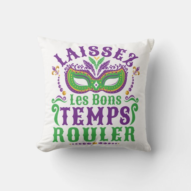 Laissez Les Bons Temps Rouler Mardi Gras Kussen (Voorkant)