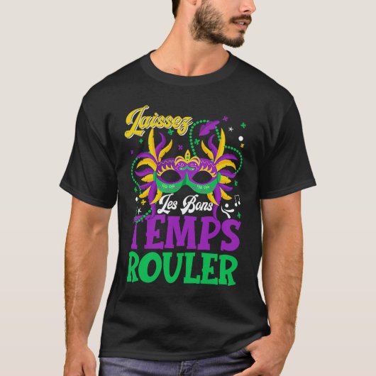 Laissez Les Bons Temps Rouler Mardi Gras Mannen T-shirt (Voorkant)