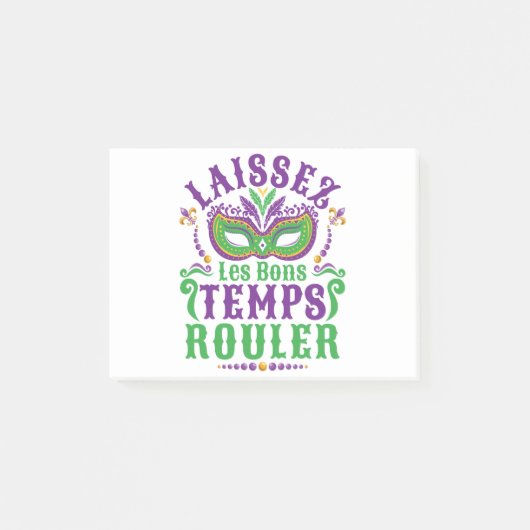 Laissez Les Bons Temps Rouler Mardi Gras Post-it® Notes (Voorkant)