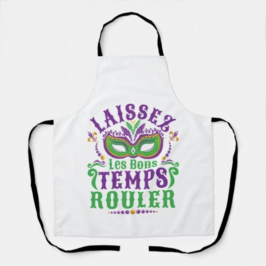 Laissez Les Bons Temps Rouler Mardi Gras Schort (Voorkant)
