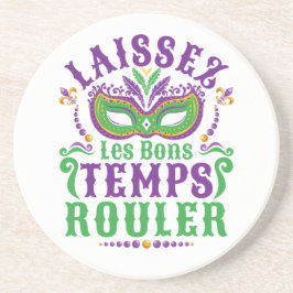 Laissez Les Bons Temps Rouler Mardi Gras Zandsteen Onderzetter