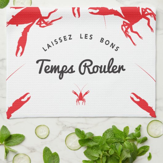 Laissez Les Bons Temps Rouler Theedoek (Gevouwen)