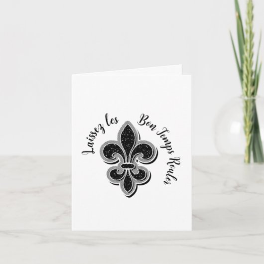 Laissez Mardi Gras Fleur De Lis Groet Kaart (Voorkant)