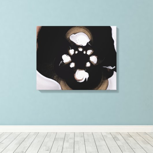 Lait de Coco gewikkeld doek Canvas Afdruk (Insitu (Houten vloer))
