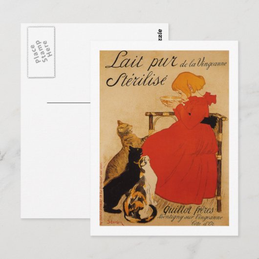 Lait Pur de la Vingeanne Sterilize Briefkaart (Voorkant / Achterkant)