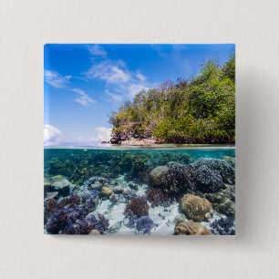 Laja Ampat Underwater 2 Vierkante Button 5,1 Cm