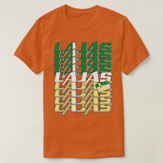Lajas Cascade tekst 3 T-shirt (Design voorkant)