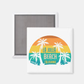 LaJolla Beach Retro Magneet (Voorkant / Achterkant)