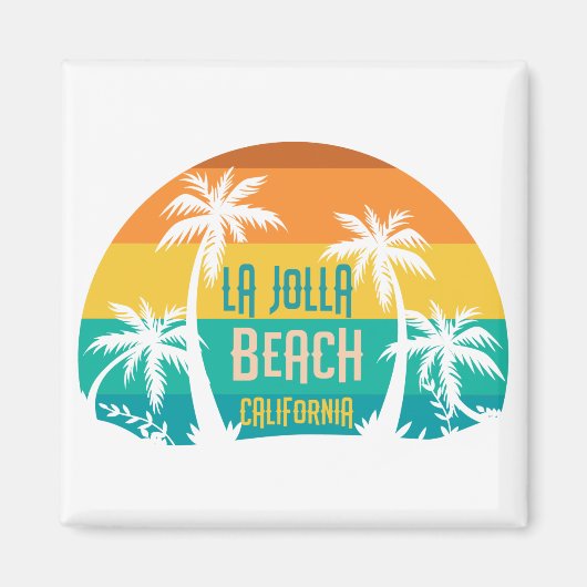 LaJolla Beach Retro Magneet (Voorkant)