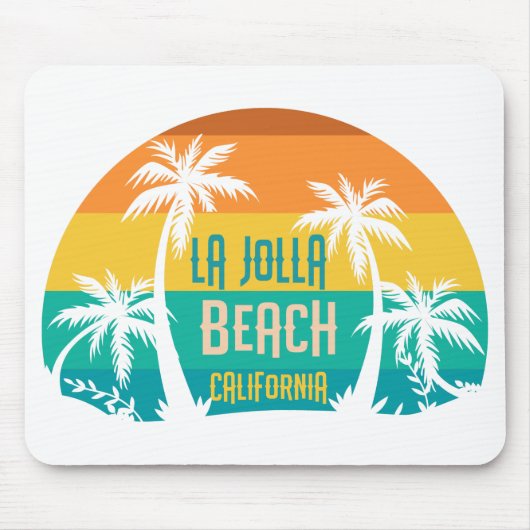 LaJolla Beach Retro Muismat (Voorkant)