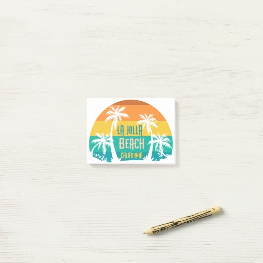 LaJolla Strand Retro Post-it® Notes (Op bureau)