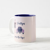  lak en Antiek auto van 1920 Tweekleurige Koffiemok (Voorkant links)