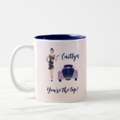  lak en Antiek auto van 1920 Tweekleurige Koffiemok (Links)