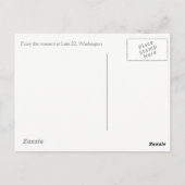 Lake 22, briefkaart Washington (Achterkant)
