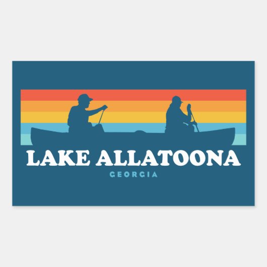 Lake Allatoona Georgia Canoe Rechthoekige Sticker (Voorkant)