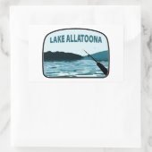 Lake Allatoona Georgia Gevist Rod Rechthoekige Sticker (Tas)