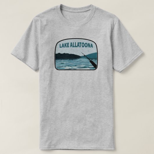 Lake Allatoona Georgia Gevist Rod T-shirt (Design voorkant)