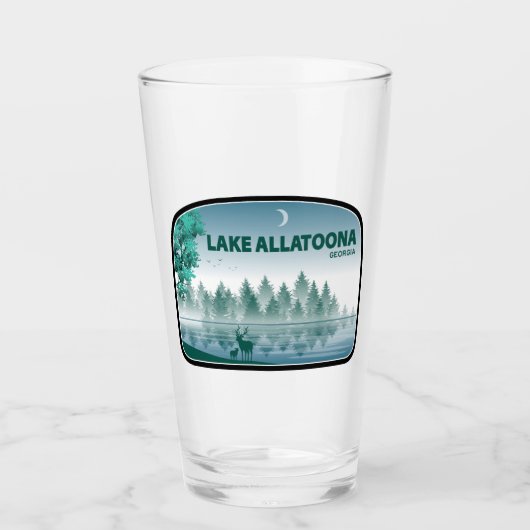 Lake Allatoona Georgia Herten Glas (Voorkant)