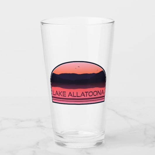 Lake Allatoona Georgia Red Sunrise Glas (Voorkant)