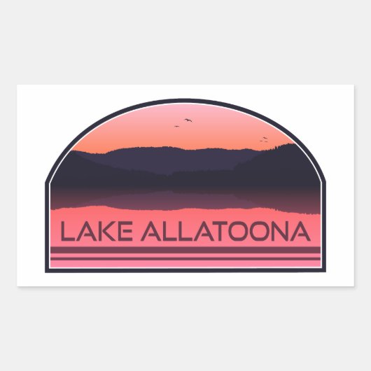 Lake Allatoona Georgia Red Sunrise Rechthoekige Sticker (Voorkant)