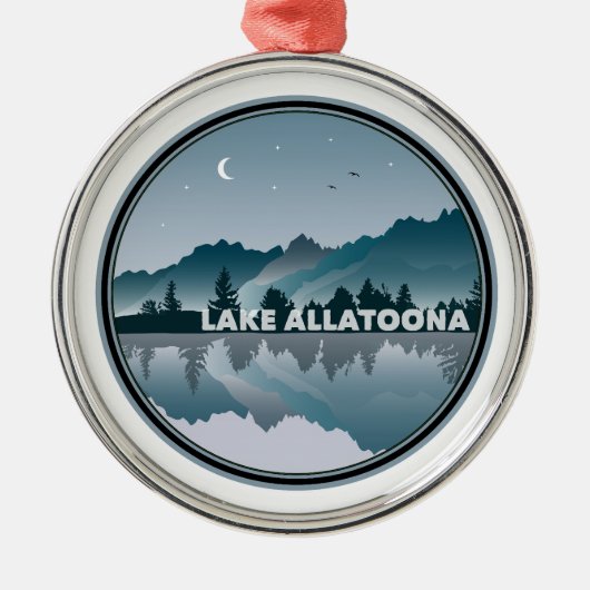 Lake Allatoona Georgia Reflectie Metalen Ornament (Voorkant)