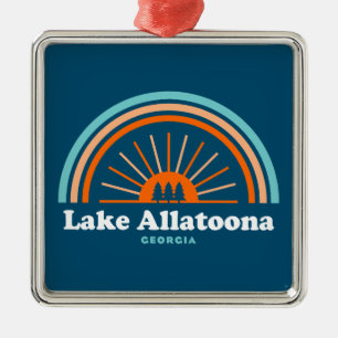 Lake Allatoona Georgia Regenboog Metalen Ornament