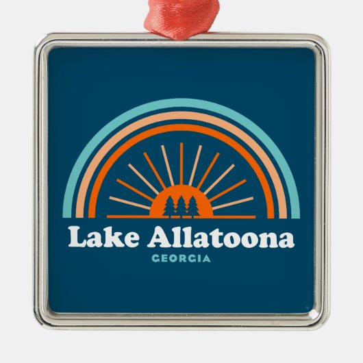 Lake Allatoona Georgia Regenboog Metalen Ornament (Voorkant)