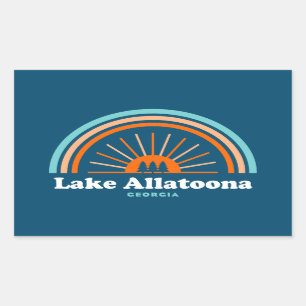 Lake Allatoona Georgia Regenboog Rechthoekige Sticker