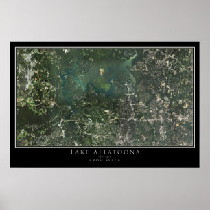 Lake Allatoona Georgia Satellite Poster Map