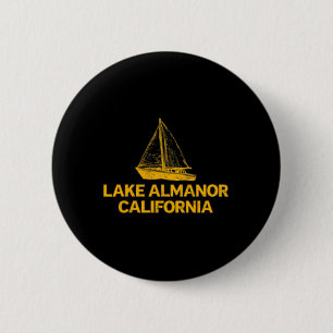 Lake Almanor California Buitenactiviteiten Vintage Ronde Button 5,7 Cm