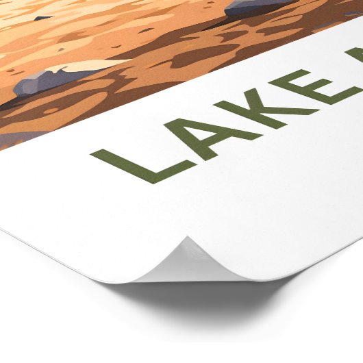 Lake Almanor California Reisprint Poster (Hoek)