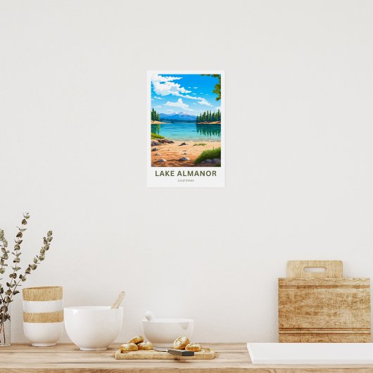 Lake Almanor California Reisprint Poster (Keuken)