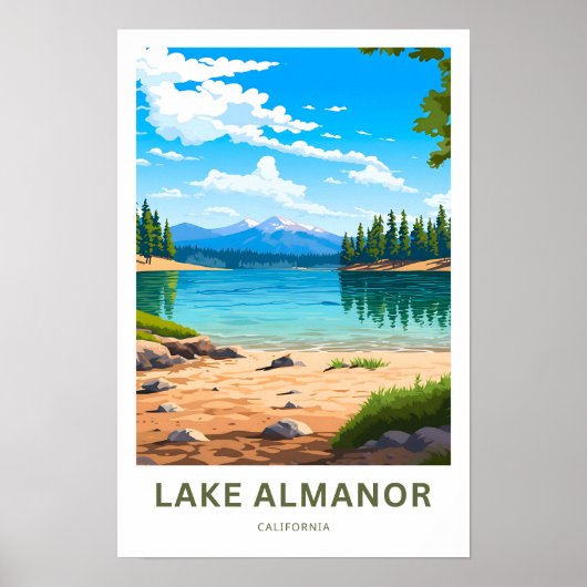 Lake Almanor California Reisprint Poster (Voorkant)