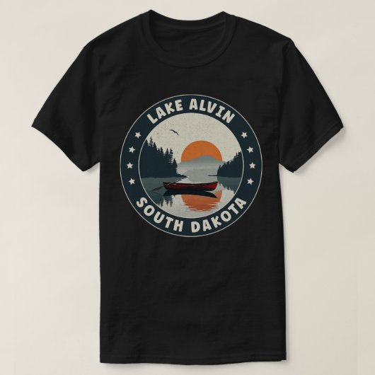 Lake Alvin South Dakota zonsondergang T-shirt (Design voorkant)