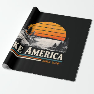 Lake America 2026 Wijnstok Cadeaupapier