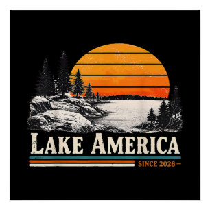 Lake America 2026 Wijnstok Perfect Poster