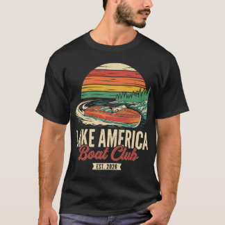 Lake America Boot Club Opgericht 2026 Vintage Vare T-shirt