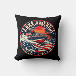 Lake America est 2026 politieke humor Kussen