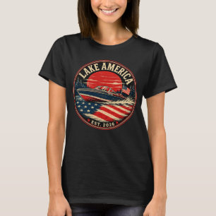 Lake America est 2026 politieke humor T-shirt