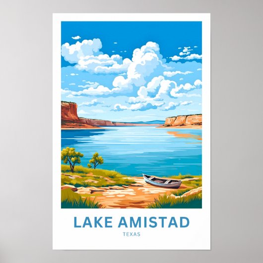 Lake Amistad Texas Reisprint Poster (Voorkant)
